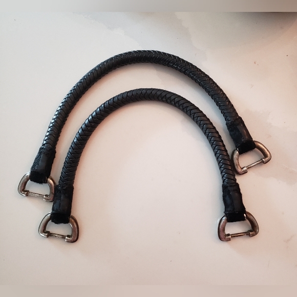 Keiselstein-Cord Pair of Leather Purse handles/sterling, preowned - Picture 11 of 11